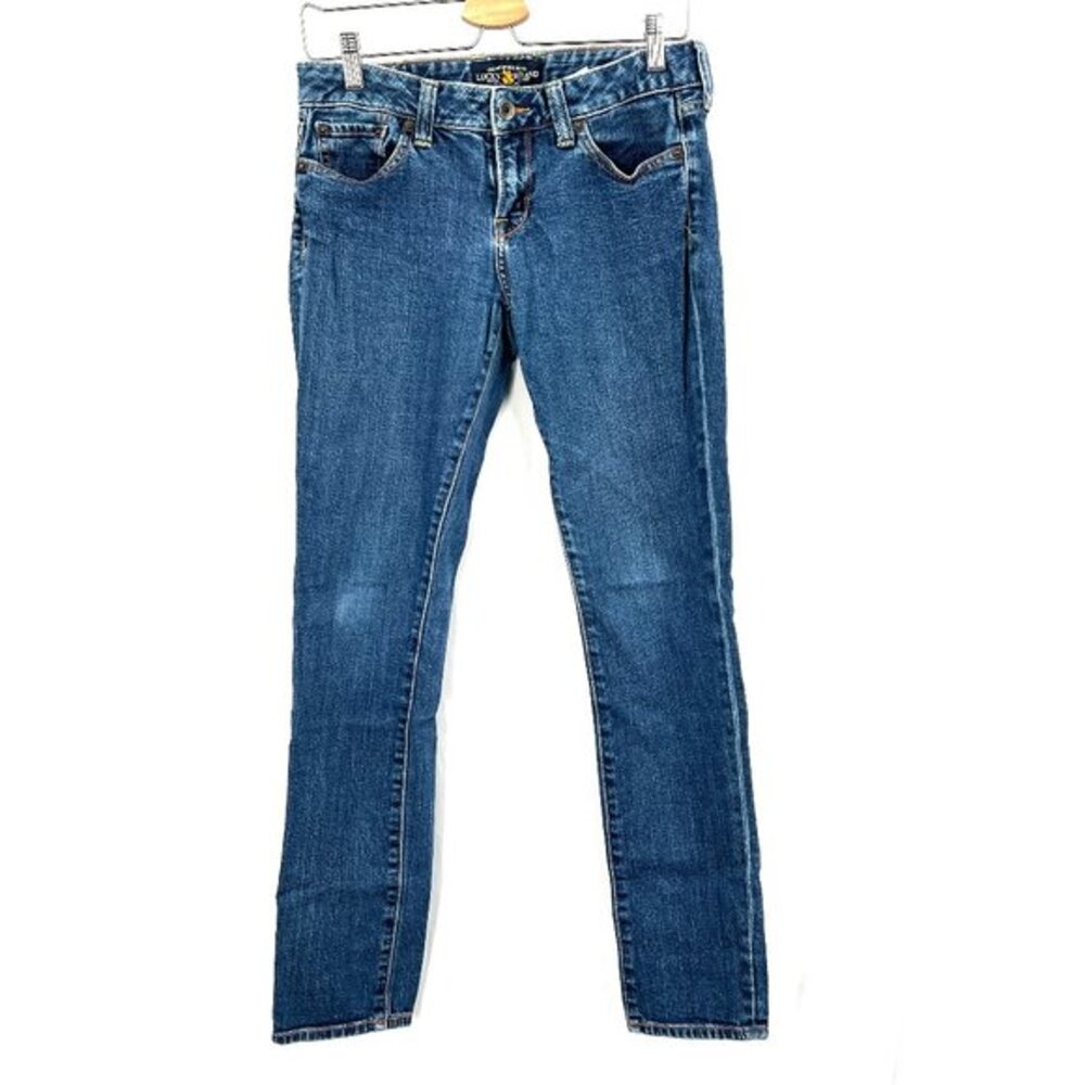 Lucky Brand Lola Skinny medium wash blue denim jeans‎ stretch mid rise 4 27